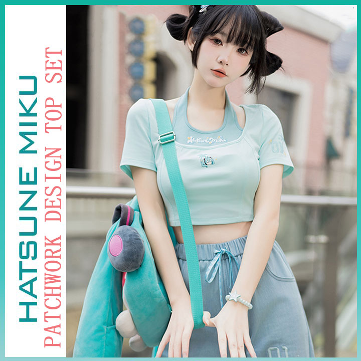 Orientalgirl Hatsune Miku Authorization 2024 Shore Party Short-sleeved top/Trousers