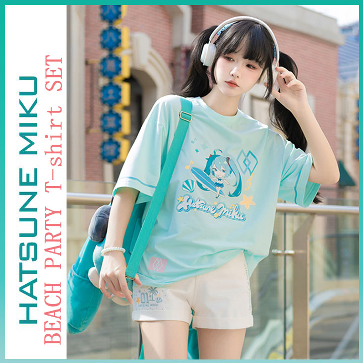 Orientalgirl Hatsune Miku Authorization 2024 Shore Party T-shirt