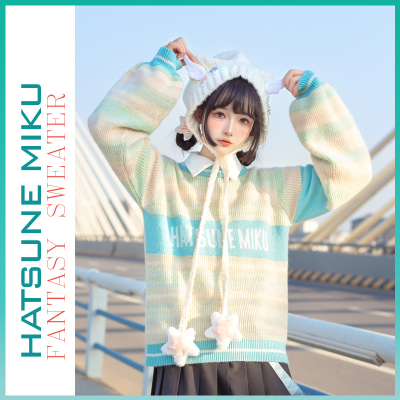 Orientalgirl Hatsune Miku Authorization Fantasy Colored Sweater