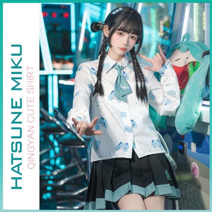 Orientalgirl Hatsune Miku Authorization 2024 Cute long sleeve shirt