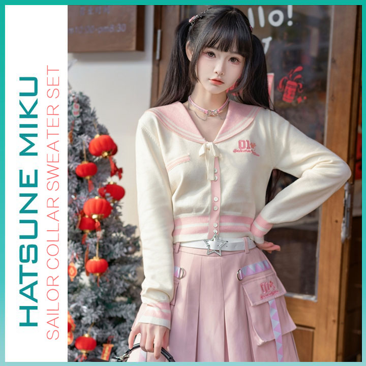 Orientalgirl Hatsune Miku Authorization 2024 Sweaters and skirts