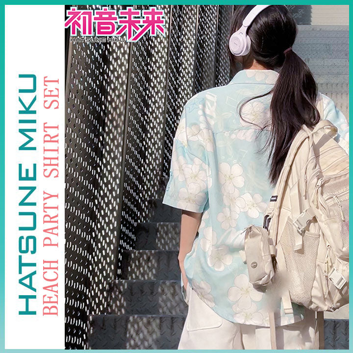 Orientalgirl Hatsune Miku Authorization 2024 Shore Party Short Sleeve Shirt