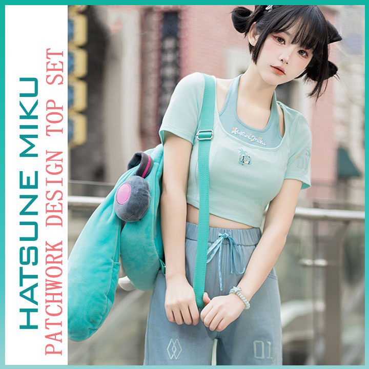 Orientalgirl Hatsune Miku Authorization 2024 Shore Party Short-sleeved top/Trousers