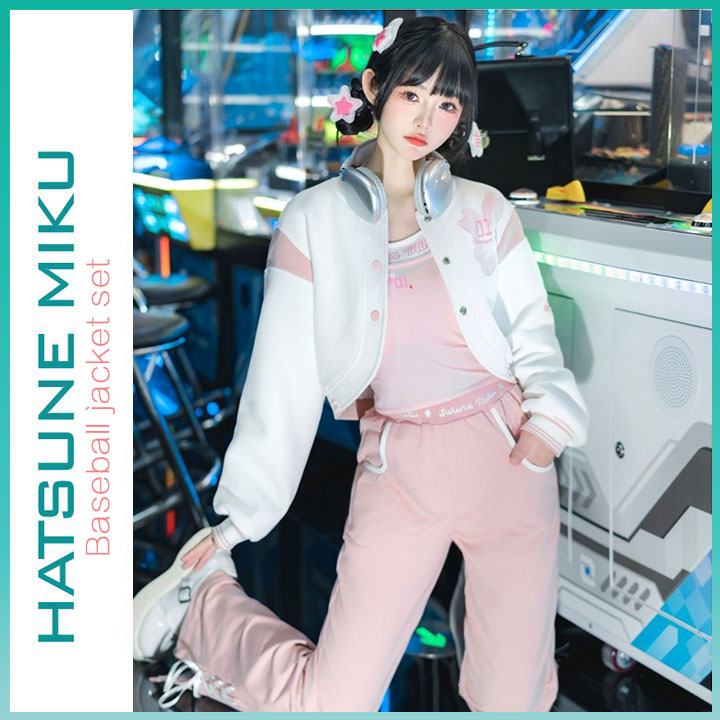 Orientalgirl Hatsune Miku Authorization 2024 Baseball uniform set.