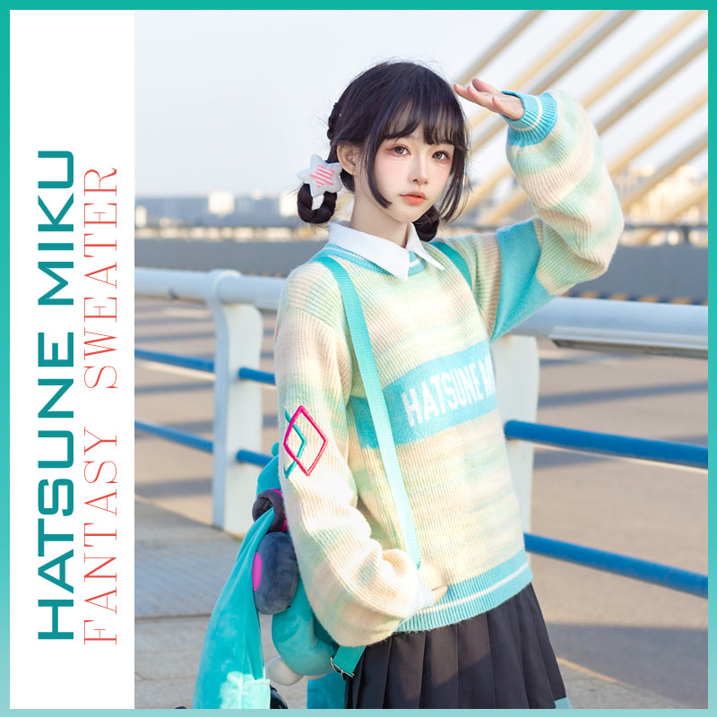 Orientalgirl Hatsune Miku Authorization Fantasy Colored Sweater