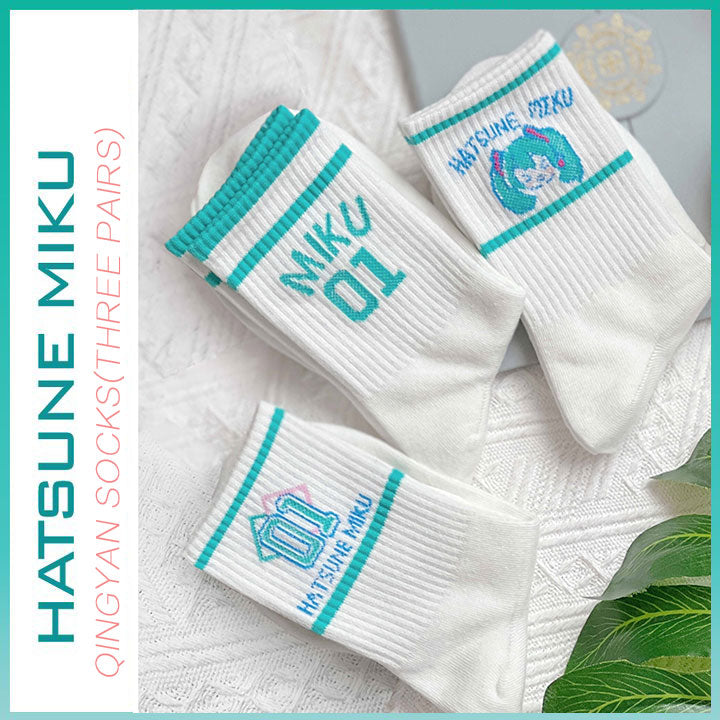 Orientalgirl Hatsune Miku Authorization 2024 cotton Socks set