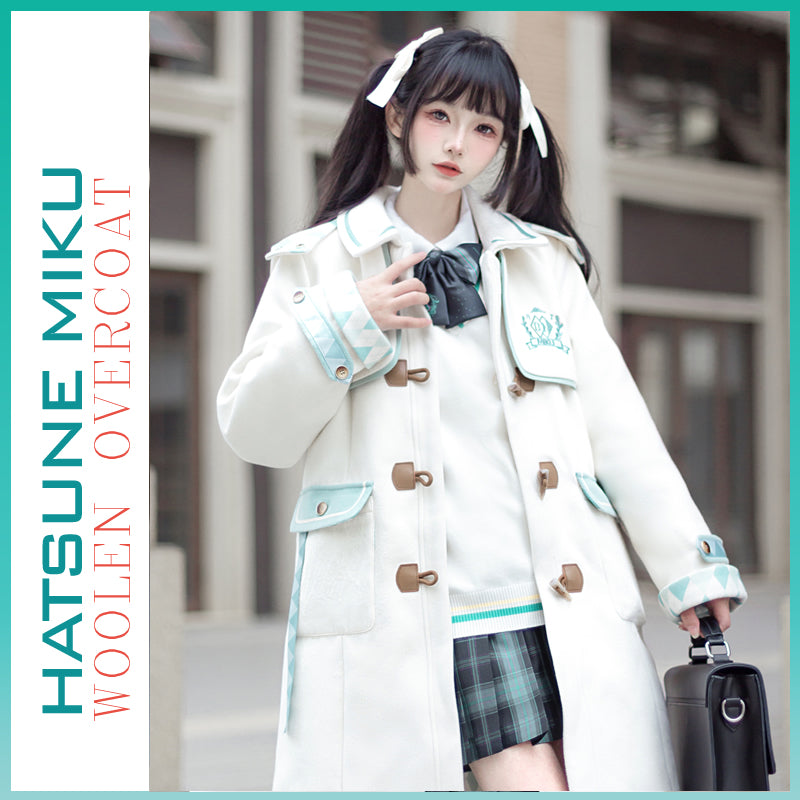 Orientalgirl Hatsune Miku Authorization Woolen Overcoat