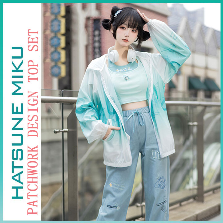 Orientalgirl Hatsune Miku Authorization 2024 Shore Party Short-sleeved top/Trousers