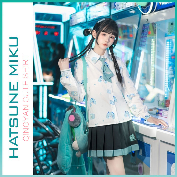 Orientalgirl Hatsune Miku Authorization 2024 Cute long sleeve shirt