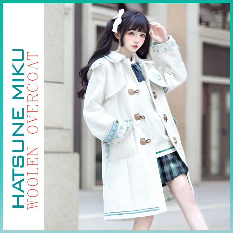 Orientalgirl Hatsune Miku Authorization Woolen Overcoat