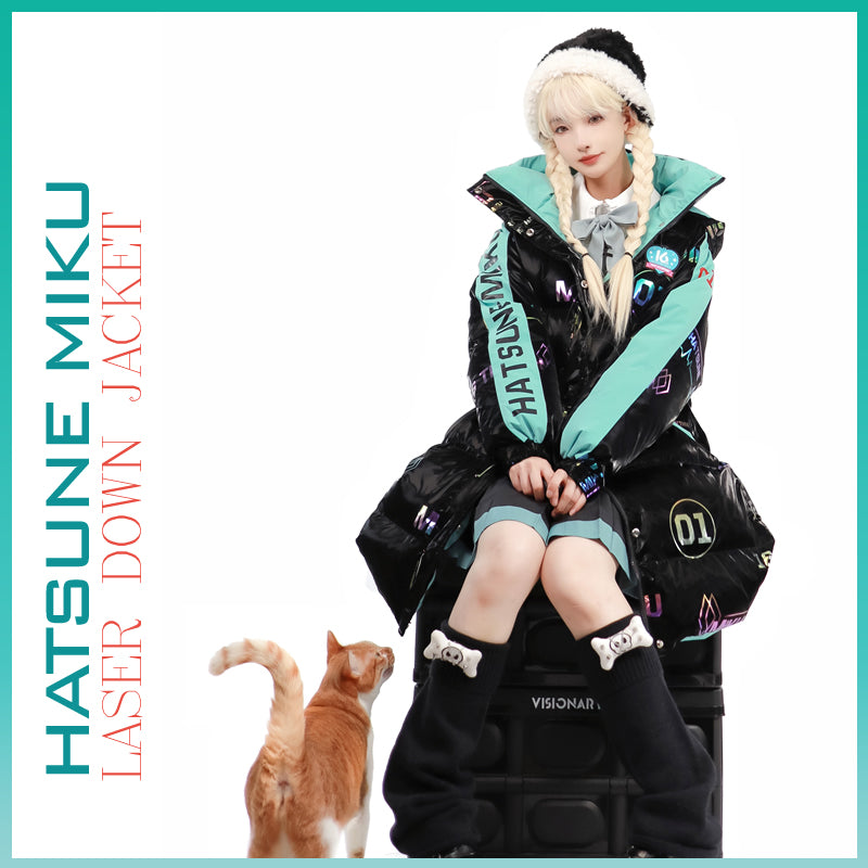 Orientalgirl Hatsune Miku Authorization Laser Down Jacket