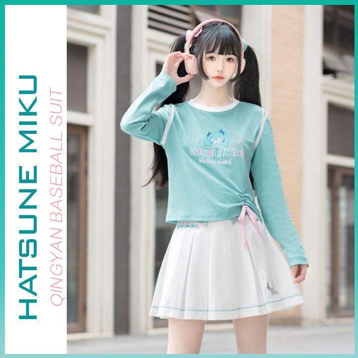 Orientalgirl Hatsune Miku Authorization 2024 Spring Baseball suit