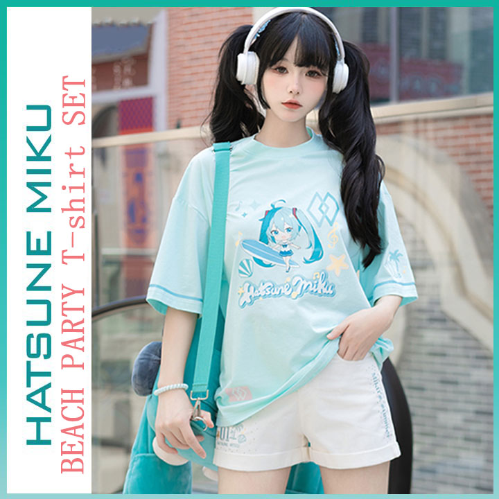 Orientalgirl Hatsune Miku Authorization 2024 Shore Party T-shirt