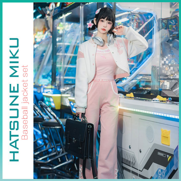 Orientalgirl Hatsune Miku Authorization 2024 Baseball uniform set.