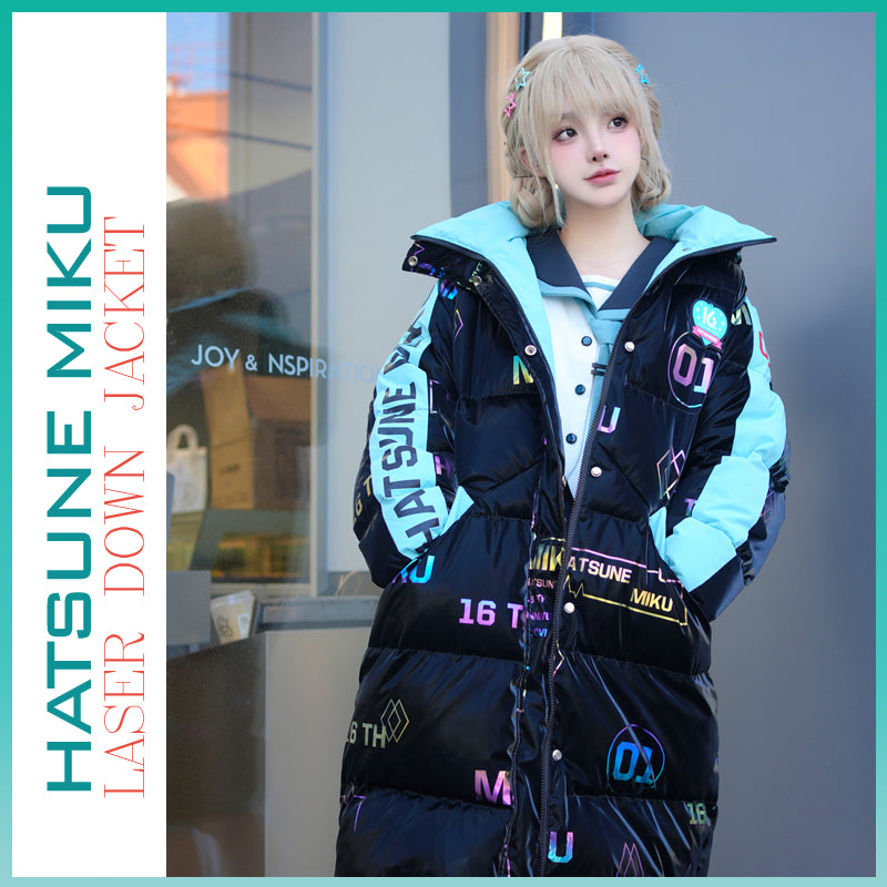 Orientalgirl Hatsune Miku Authorization Laser Down Jacket