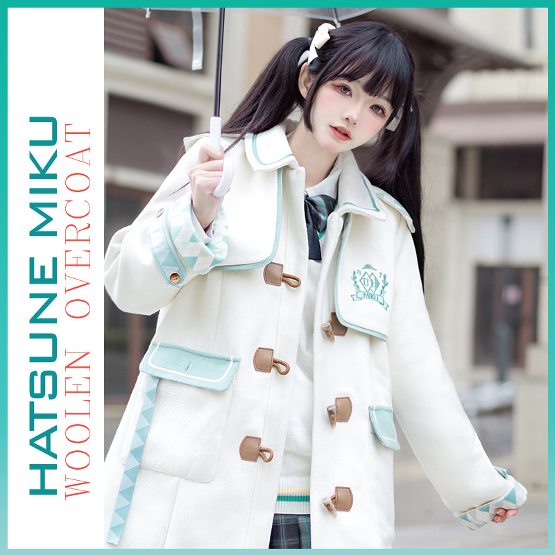Orientalgirl Hatsune Miku Authorization Woolen Overcoat