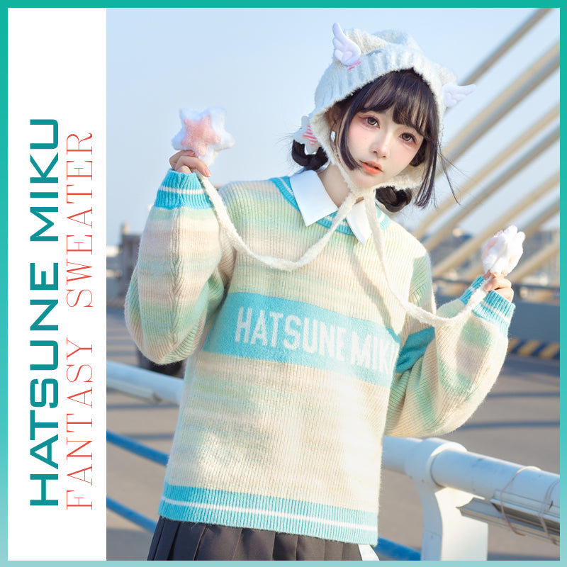 Orientalgirl Hatsune Miku Authorization Fantasy Colored Sweater