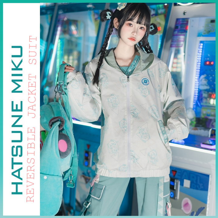 Orientalgirl Hatsune Miku Authorization 2024 Reversible Jacket Set Spring