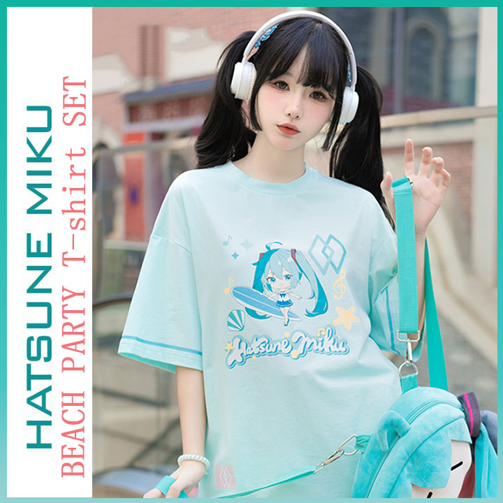 Orientalgirl Hatsune Miku Authorization 2024 Shore Party T-shirt