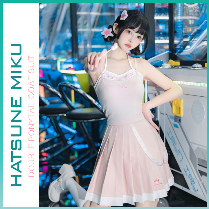 Orientalgirl Hatsune Miku Authorization 2024 jacket and skirt set spring