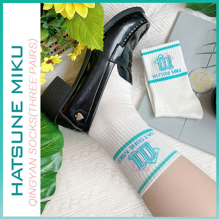 Orientalgirl Hatsune Miku Authorization 2024 cotton Socks set