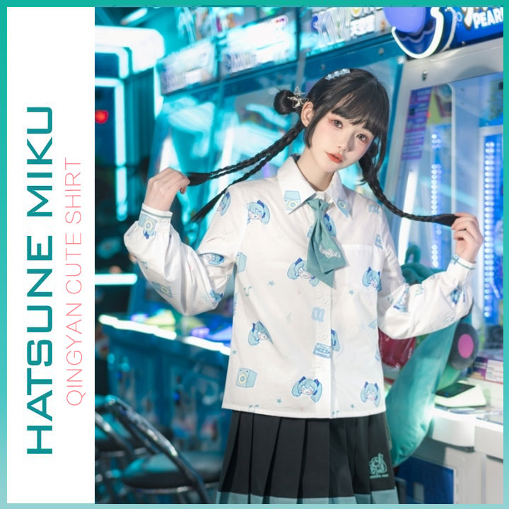 Orientalgirl Hatsune Miku Authorization 2024 Cute long sleeve shirt