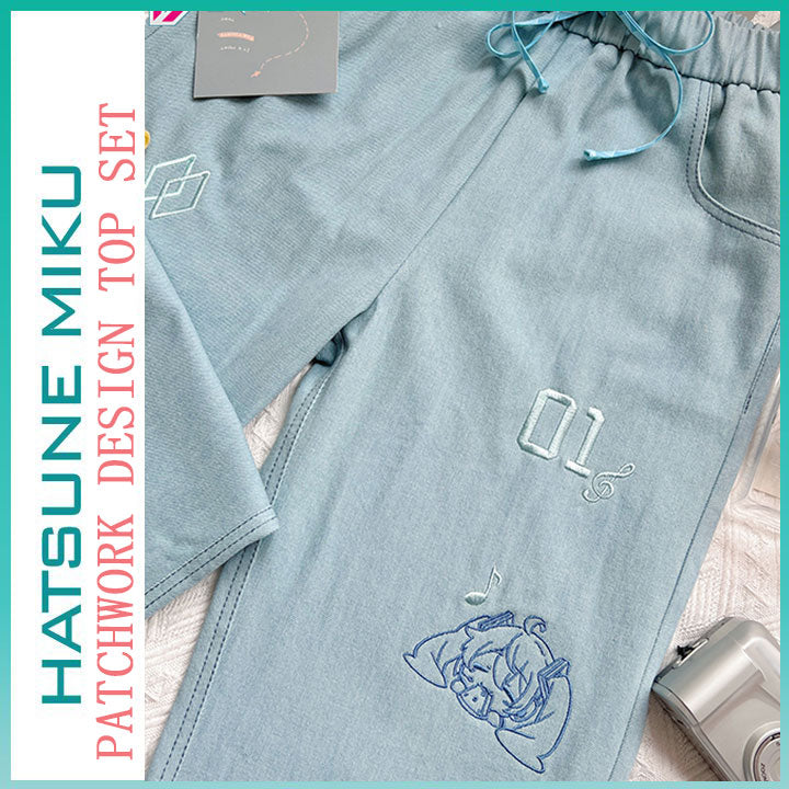 Orientalgirl Hatsune Miku Authorization 2024 Shore Party Short-sleeved top/Trousers