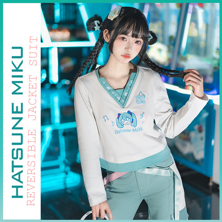 Orientalgirl Hatsune Miku Authorization 2024 Reversible Jacket Set Spring