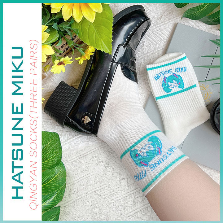 Orientalgirl Hatsune Miku Authorization 2024 cotton Socks set