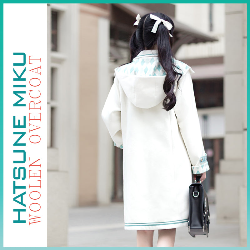 Orientalgirl Hatsune Miku Authorization Woolen Overcoat