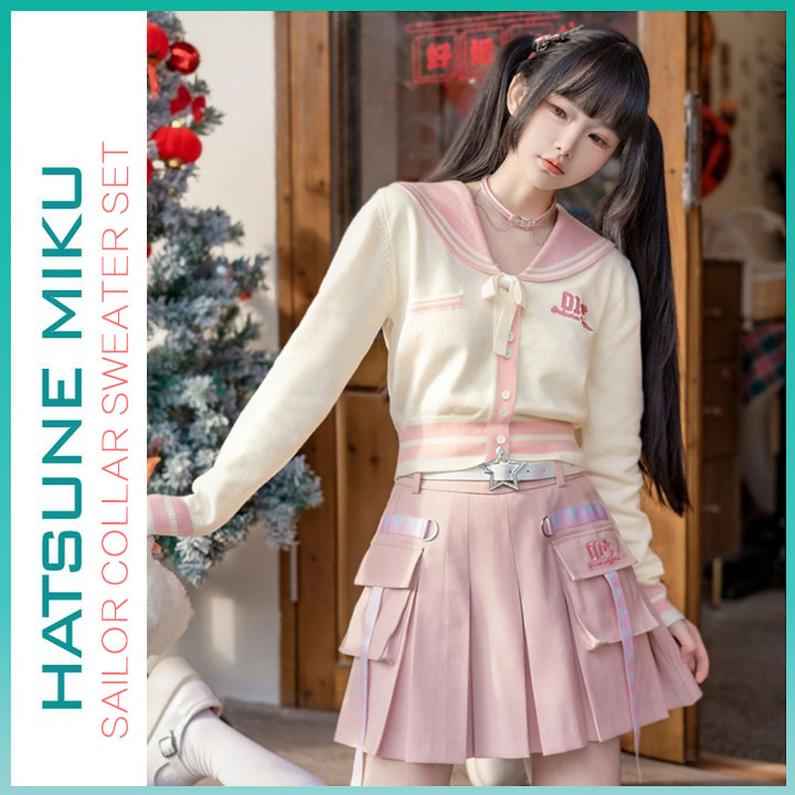 Orientalgirl Hatsune Miku Authorization 2024 Sweaters and skirts