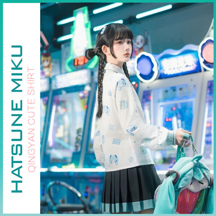 Orientalgirl Hatsune Miku Authorization 2024 Cute long sleeve shirt