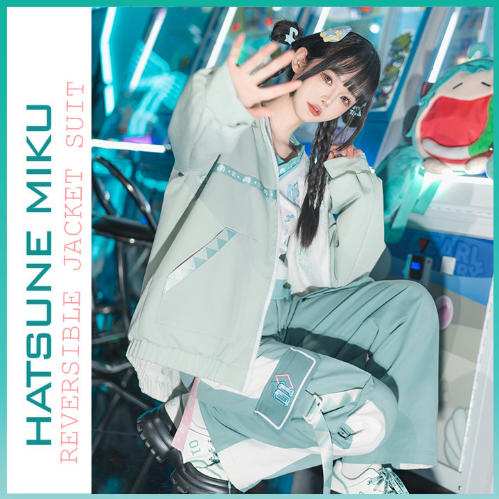 Orientalgirl Hatsune Miku Authorization 2024 Reversible Jacket Set Spring