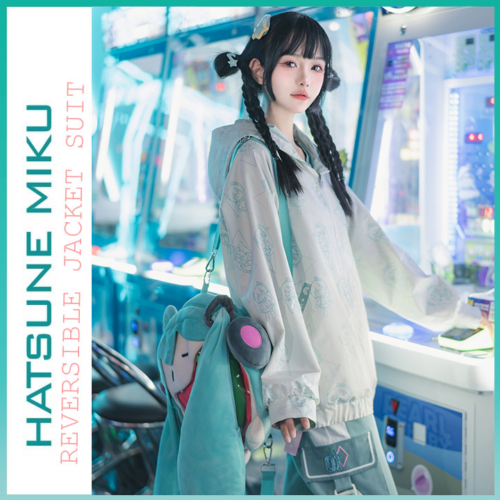 Orientalgirl Hatsune Miku Authorization 2024 Reversible Jacket Set Spring