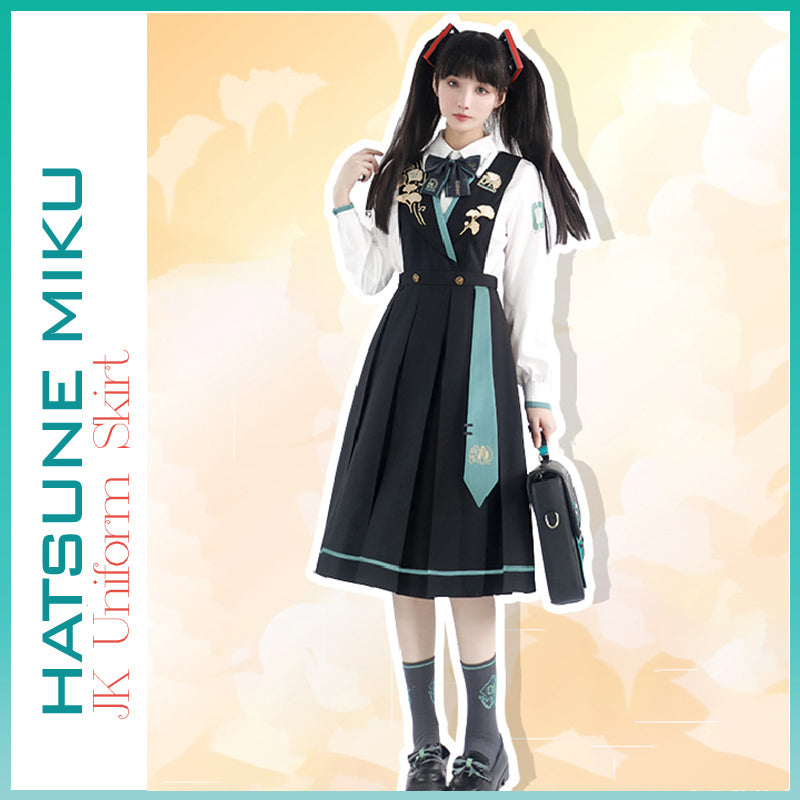 Orientalgirl Hatsune Miku Authorization Ginkgo JK Uniform Skirt and Cape