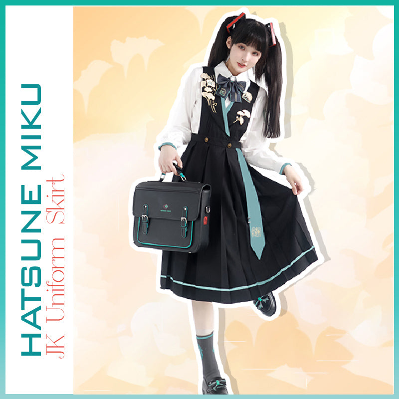 Orientalgirl Hatsune Miku Authorization Ginkgo JK Uniform Skirt and Cape