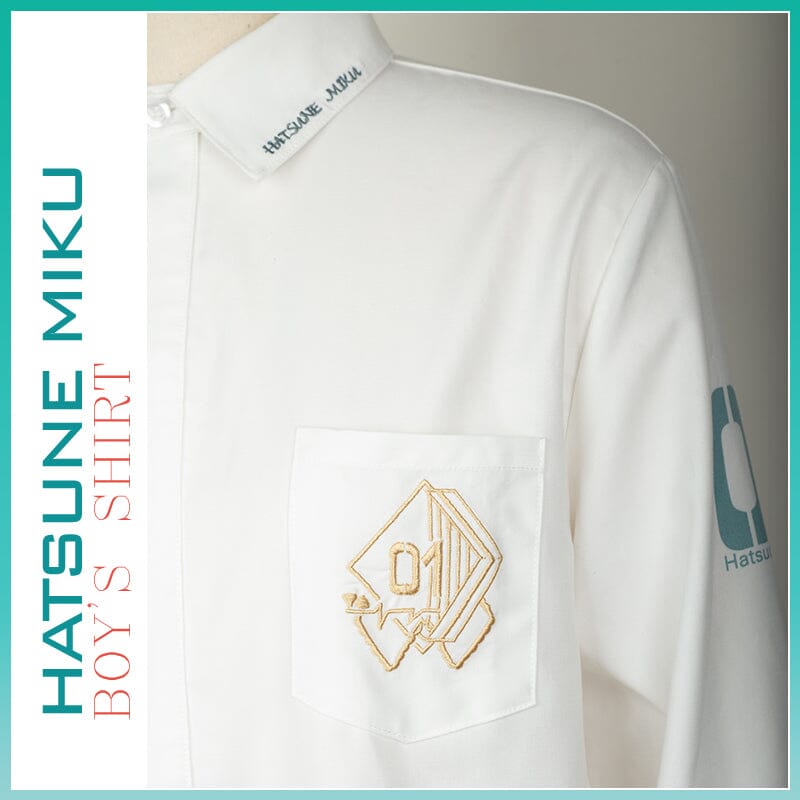 【Size S-2XL 】OrientalGirl Hatsune Miku DK Boy's Shirt HighSchool Uniform 衬衫 天羽川