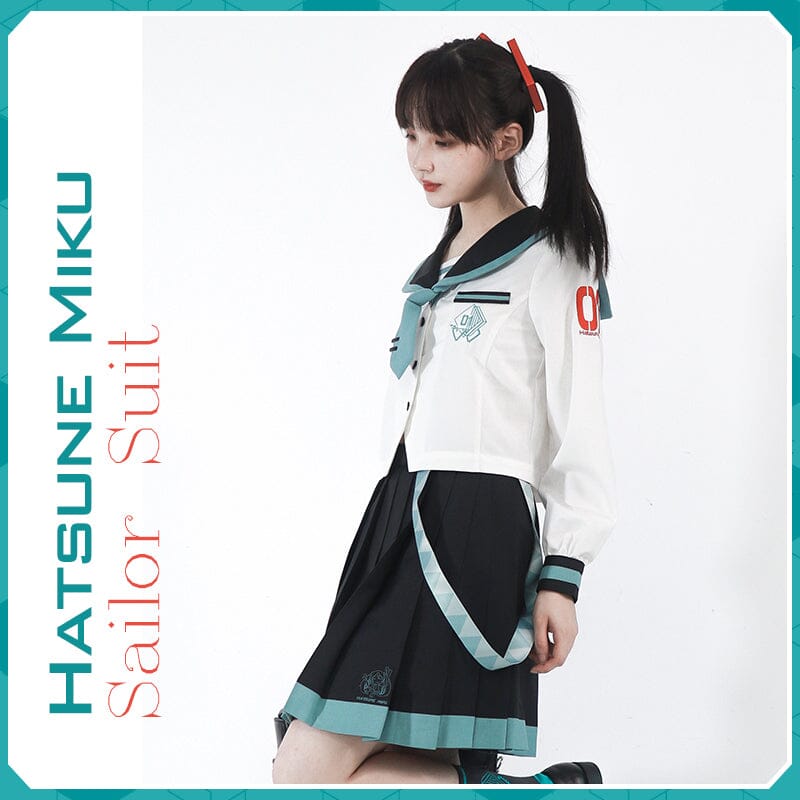【Size S-XL 】OrientalGirl Hatsune Miku JK Sailor Suit HighSchool Uniform 水手服 天羽川