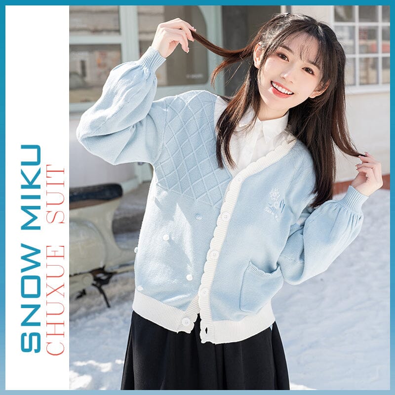 【Size S-XL 】OrientalGirl Snow Miku CHUXUE Suit OrientalGirl
