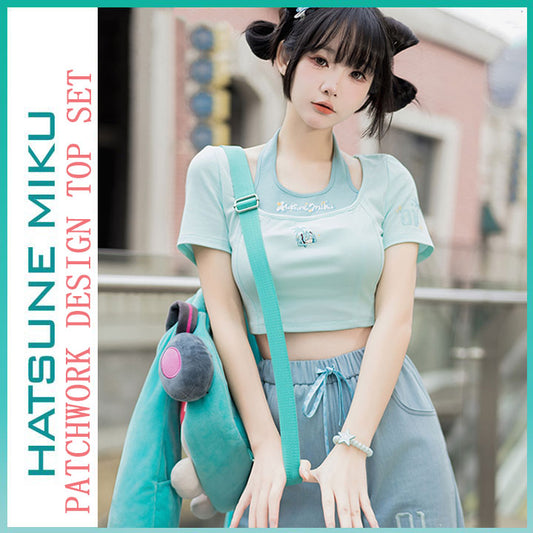 Orientalgirl Hatsune Miku Authorization  2024 Shore Party Short-sleeved top/Trousers