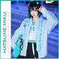 Orientalgirl Hatsune Miku Authorization  2024 Cute Loose striped shirt Spring