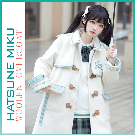 Orientalgirl Hatsune Miku Authorization  Woolen Overcoat