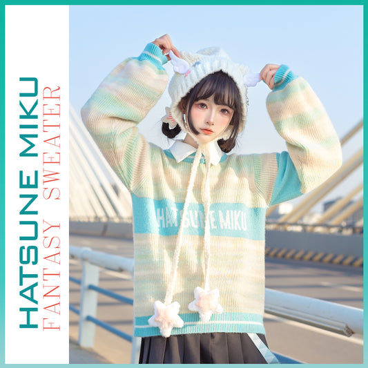 Orientalgirl Hatsune Miku Authorization  Fantasy Colored Sweater