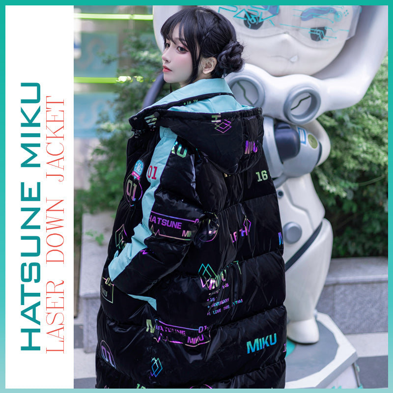 Orientalgirl Hatsune Miku Authorization Laser Down Jacket