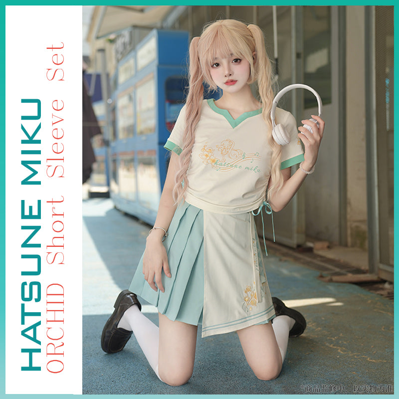 【Size S-XL 】 Hatsune Miku Orchid Series Short Sleeved Suit