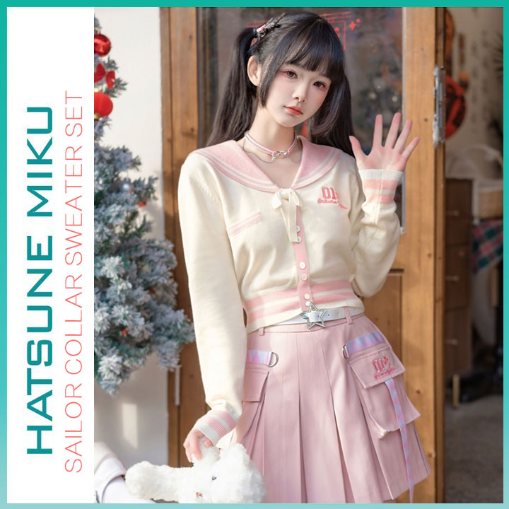 Orientalgirl Hatsune Miku Authorization  2024 Sweaters and skirts