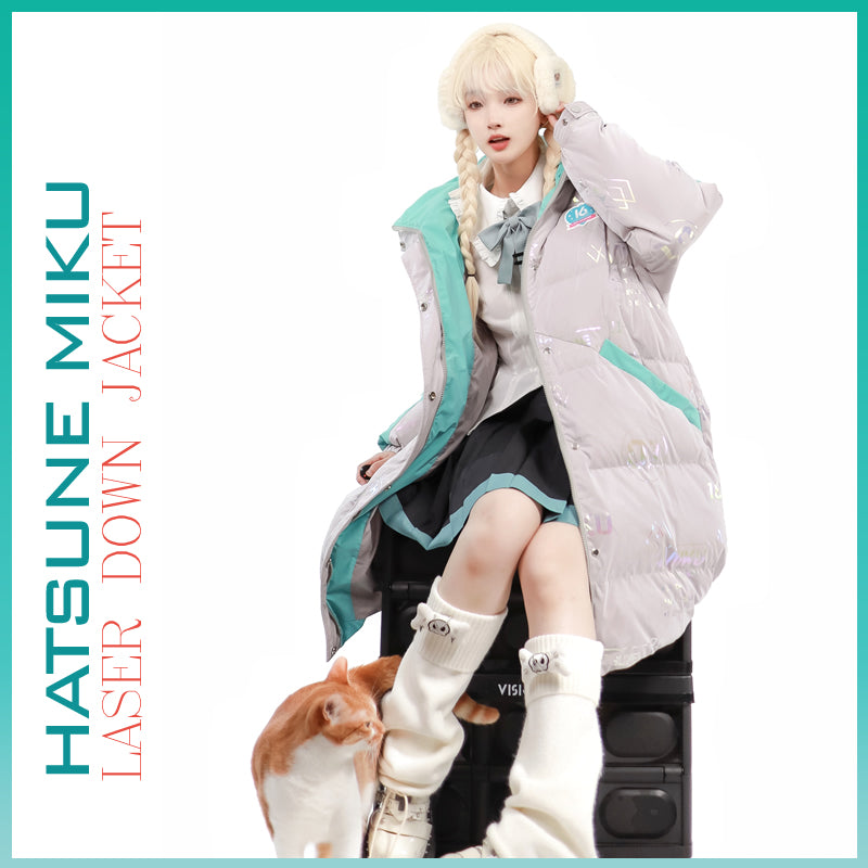 Orientalgirl Hatsune Miku Authorization Laser Down Jacket