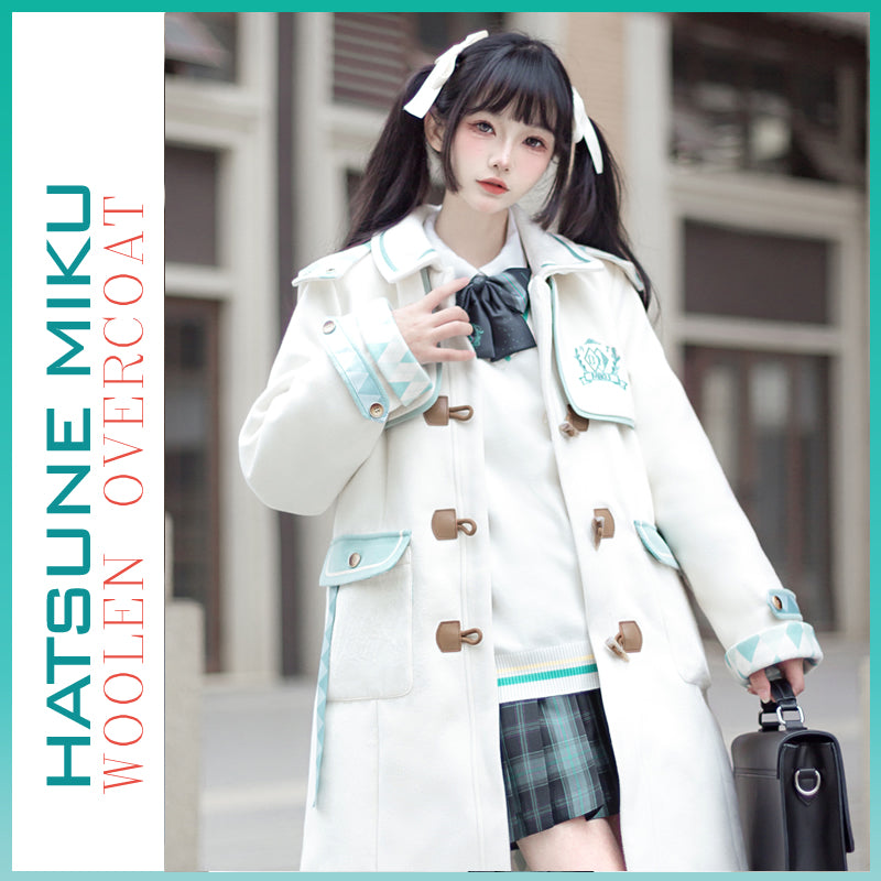 Orientalgirl Hatsune Miku Authorization  Woolen Overcoat