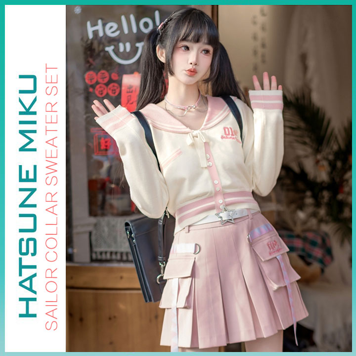 Orientalgirl Hatsune Miku Authorization  2024 Sweaters and skirts