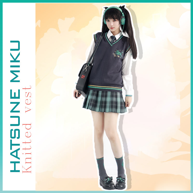 Orientalgirl Hatsune Miku Ginkgo Jk Uniform Knitted Vest